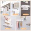 Japanese Kitchen Storage Rack, Tissue Holder, Refrigerator Side Organizer, Strong Hooks, Adhesive Magnetic Suction, No Drilling Required, Towel Holder