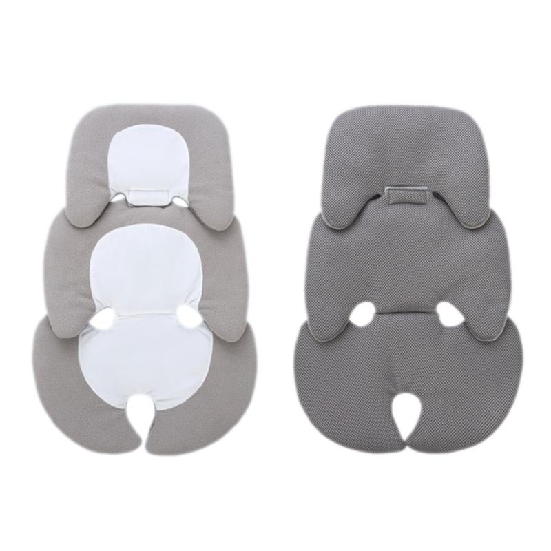 

Baby Stroller Seat Liner Car Seat Baby Body Support Cushion Comfortable Baby Seat Pad Baby Pram Cushion Non Slip Cushion серый/белый