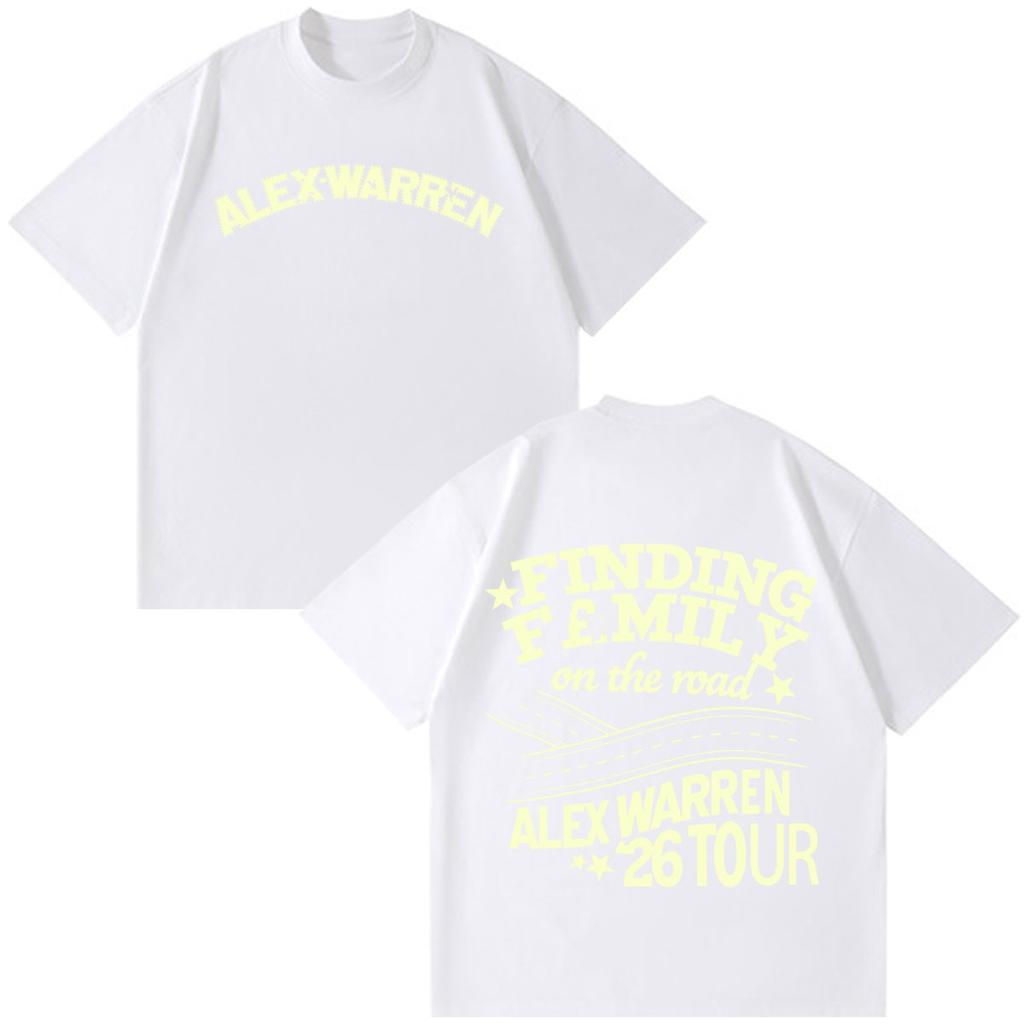 Singer Alex Warren 2026 Tour Print Tshirt Unisex Unisex Fashion Clothing Tshirt Summer Cotton Loose Casual Oversized Male Tshirts