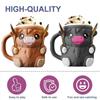 Creative Ferdinand the Highland Cow Ice Pint Holder Highland Cow Shaped Milk Tea Cup Summer Cold Coffee Cups Kitchen Drinkware