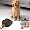 Dog Snack Bag Dog Printed Treat Bag with Hook Zipper  Pet Puppy Training Walking Bag Transparent Dog Training Accessory 1pcs