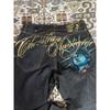 BeatStreet Vintage Statue of Liberty Diamonds Jeans Casual Denim Pants High Waist Straight Wide Leg Jeans Harajuku Y2k 2000s Women Clothing