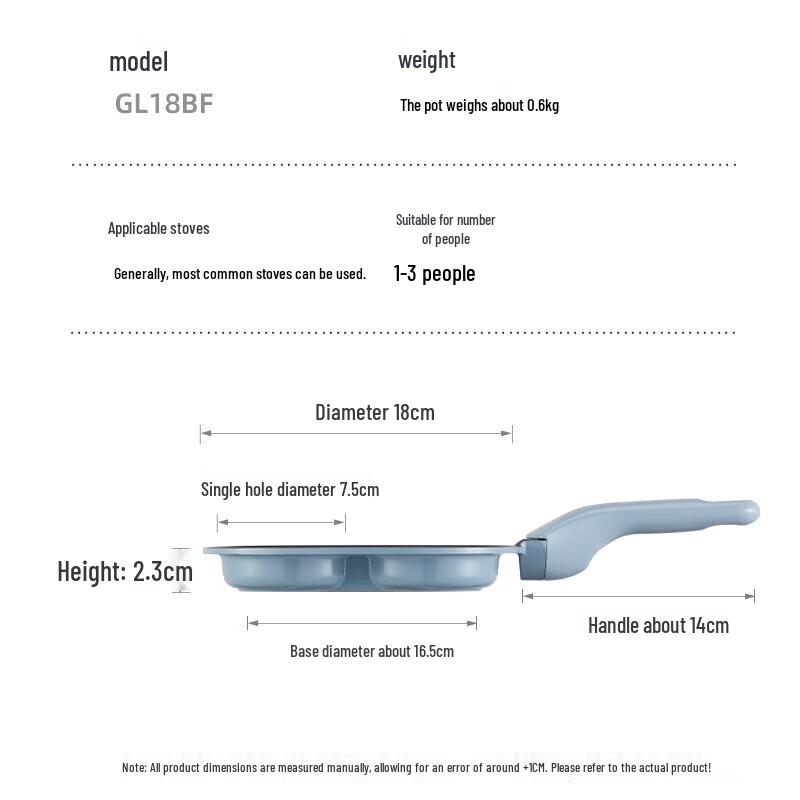 COOKER KING 18cm 4-Hole Non-stick Breakfast Pan