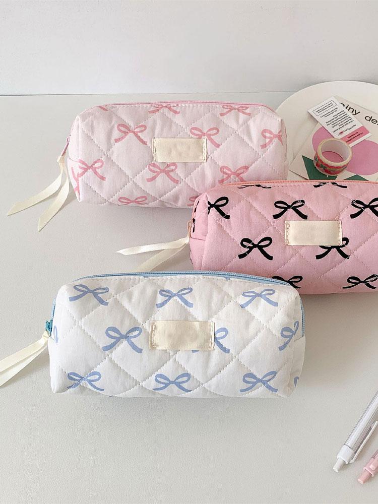 Liberty Small Makeup Bag Quilt Cotton Canvas Women Zipper Cosmetic Organizer Cute Make Up Pouch Portable Toiletry Pencil Case