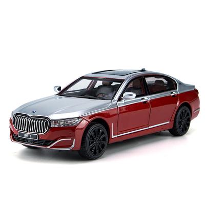 1/24 BMW THE 7 760Li Miniatur-Druckguss-Spielzeugauto Fahrzeugmodell 1:24 Pull Back Sound & Licht Türen zum Öffnen Sammlung Geschenk Kind
