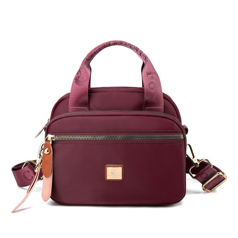 New women's trendy shoulder bag fashionable and simple multi-layer messenger bag anti-splashing nylon bag