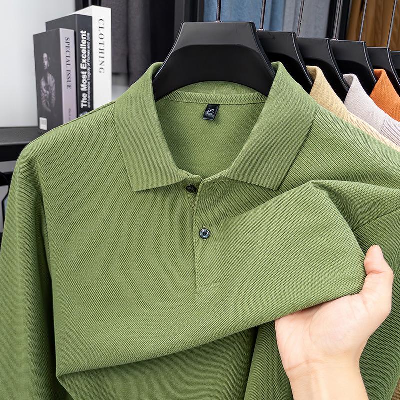 Long Sleeve Polo Men's Business Breathable Loose Fit