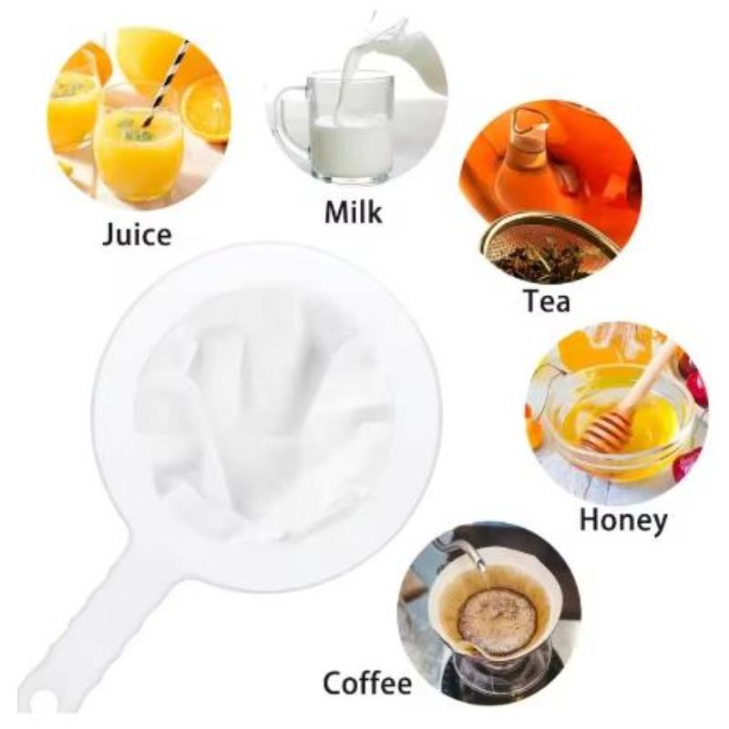 200/400 Mesh Reusable Nylon Ultra Fine Filter Mesh Aquarium Harvest Shrimp Filter Net Food Grade Strainer Spoon  Food Filter