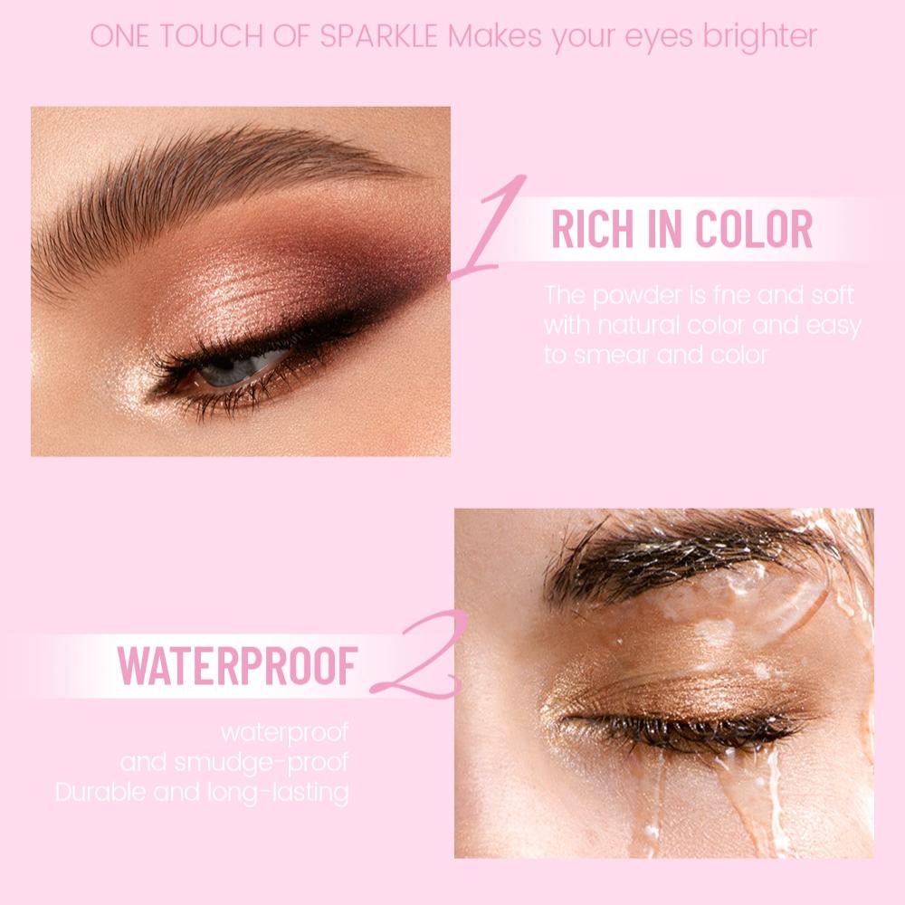 JULYSTAR 15-Color Multi-Functional Face Palette, Eyeshadow Pink Blush Highlighter Bronzer, Long Lasting Matte & Glitter Shimmer Eye Cosmetics Set