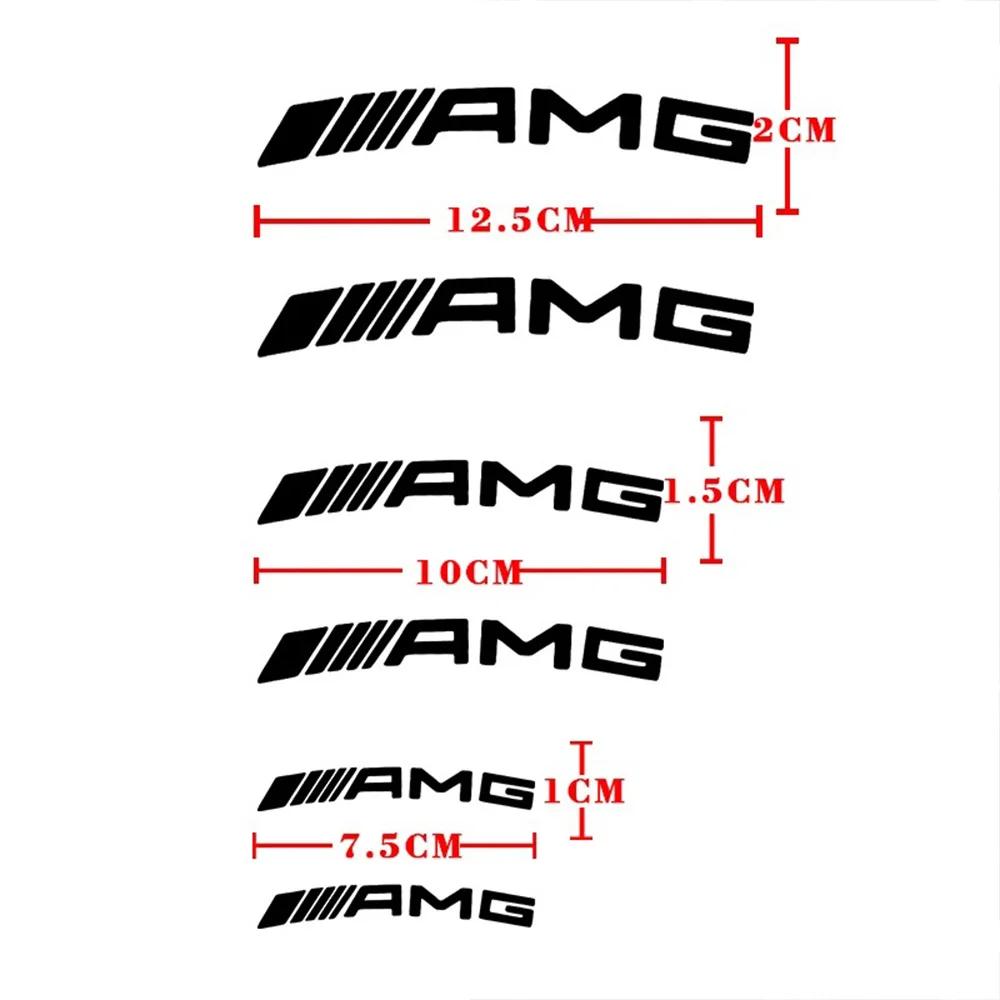 6pcs/set Caliper Car Sticker Wheel Hub for Mercedes Benz Amg W203 W204 W205 W211 W463 W210 W212 W213 W218 W176 W218 Decoration BG1 c13