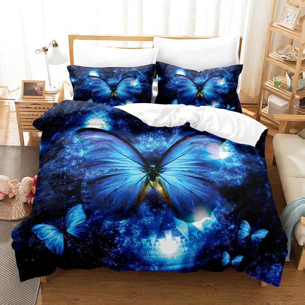 3D The Butterfly Bedding Sets Duvet Cover Set With Pillowcase Twin Full Queen King Bedclothes Bed Linen