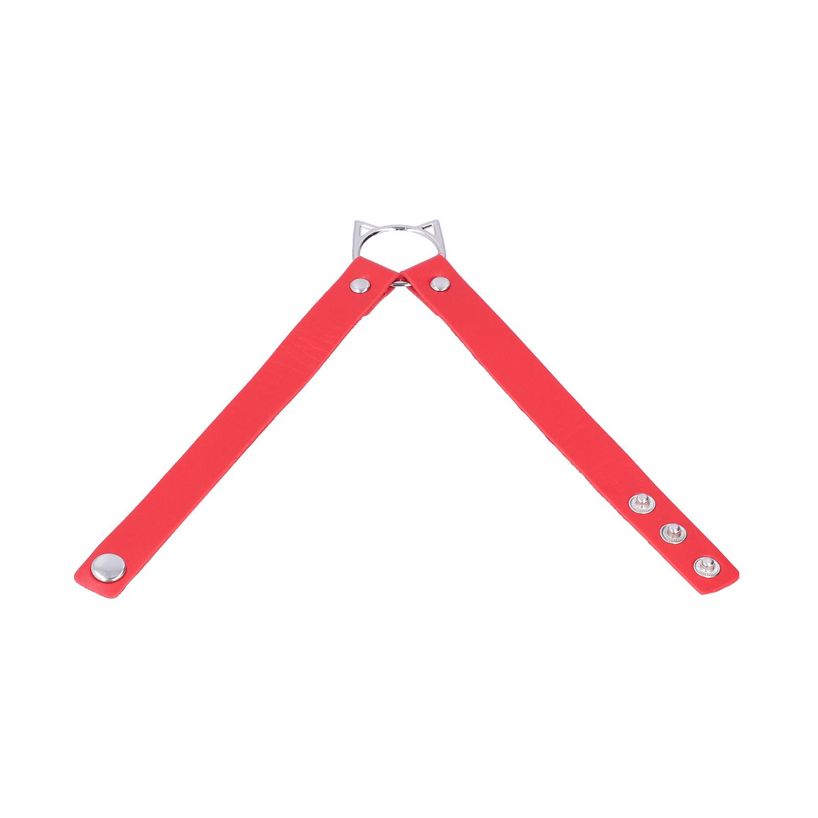 

Регулируемый ПУ кожаный чокер Панк Готический чокер Аксессуар для костюма на Хэллоуин для женщин девушекКрасный