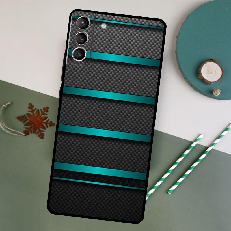 Car Carbon Fibre Pattern Case For Samsung Galaxy S9 S10 Plus S20 S21 FE S22 S23 Ultra Note 10 20 Ultra Phone Cover