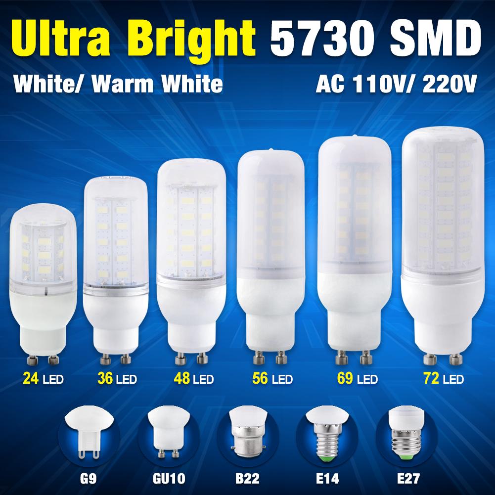 High Bright 5730 SMD E27 B22 G9 G10 E14 LED Corn Lamp Light High Bright 5730 SMD E27 B22 G9 G10 E14 LED Corn Lamp Light