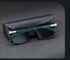 KAJILA Men's European 2025 Stylish Polarized Square Frame Sunglasses with Hinged Temples for UV Protection