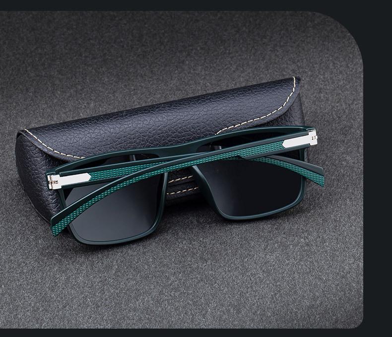 KAJILA Men's European 2025 Stylish Polarized Square Frame Sunglasses with Hinged Temples for UV Protection
