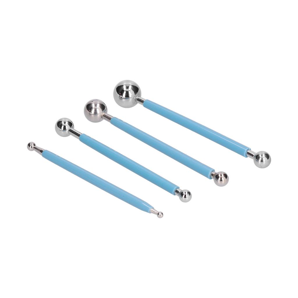 4Pcs Set Baking Tool Stainless Steel Ball Sculpting Tool DIY Cake Fondant Decorating