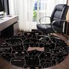 1pc Cat Pattern Office Round Area Rug, Under Office Chairs Bedroom Living Room Home Decor, Room Deco