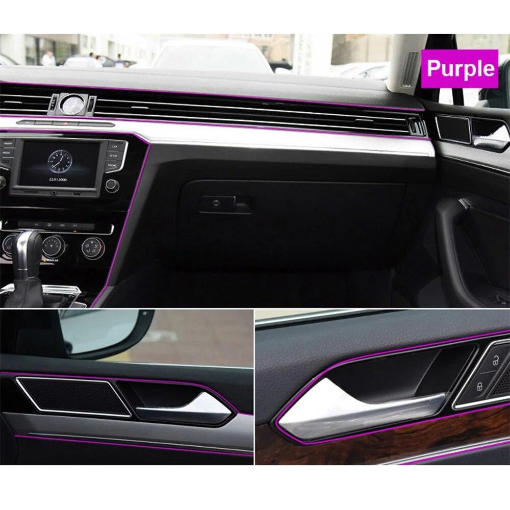 5M/Packung DIY Universal Flexible Innendekoration Auto Styling Zierleiste Chrom Dekoration Streifen