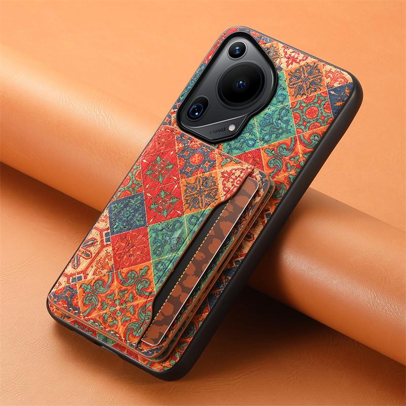 

Flower Figure Leather Magnetic Wallet Phone Case For Huawei Pura 70 70Pro P60 Mate 70 60 50 40 30 Nova 12 11 Holder Back Cover Mate 70