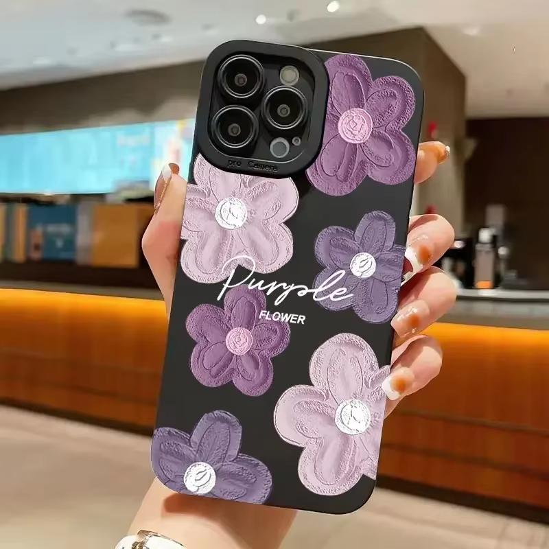 Flower Phone Phone Case For Samsung Galaxy S25 S24 Ultra S23 FE S22 Plus S21 S20 A15 A35 A54 A55 Shockproof Soft Silicone Cover