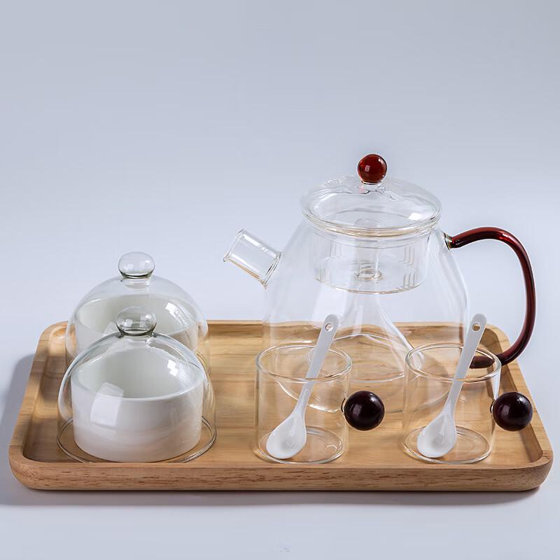 Ceramic Teapot and Dessert Set