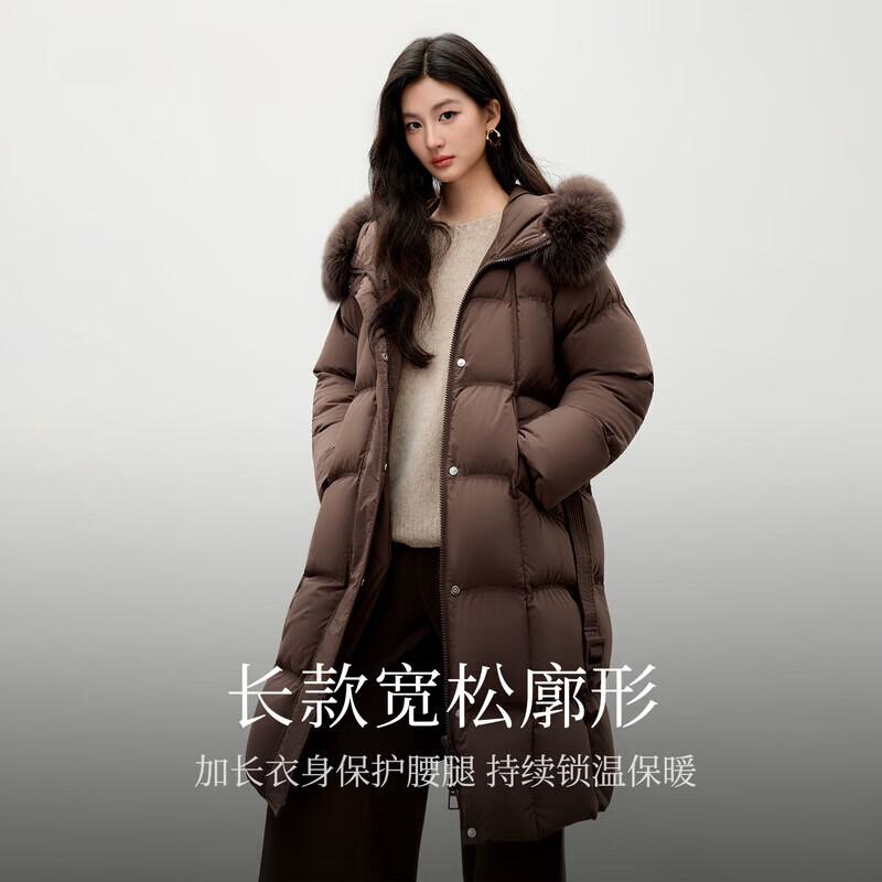Qiushui Yiren Detachable Fox Fur Collar Down Coat