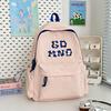 Schoolbag1011 New Simple Letter Korean Version Casual and Sweet Student Class School Bag Lightweight Versatile Large Capacity Backpack