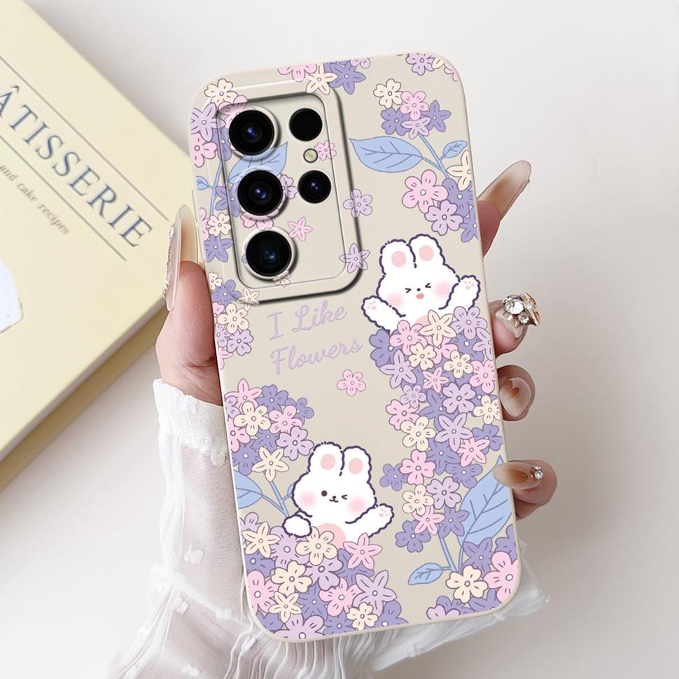 For Samsung Galaxy S24 Ultra Case Beautiful Cartoon Cover S24Ultra S928B S928U Soft TPU Phone Case For Samsung S24 Ultra Shell