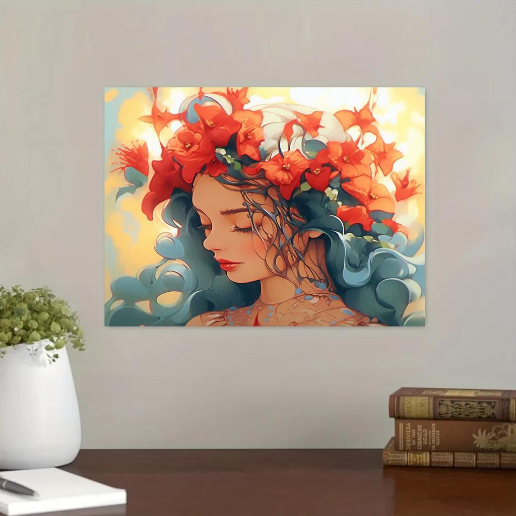 Rahmen Diy Malen Nach Zahlen Für Starter Kit Frauen Cartoon Figur Bild Auf Zahlen Für Erwachsene Diy Geschenk 40x50cm