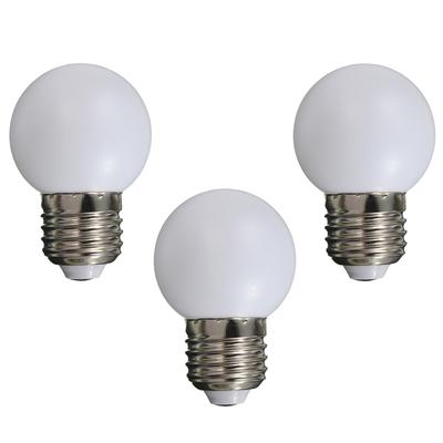 3 részes E27 1W LED golfgolyós villanykörte ünnepi gömblámpa 220V meleg fehér