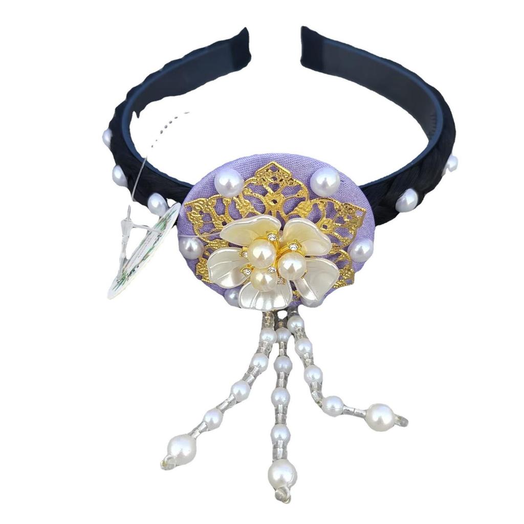 Korean Princess Hanbok Headband: Ethnic Women's Hair Accessories for Stage