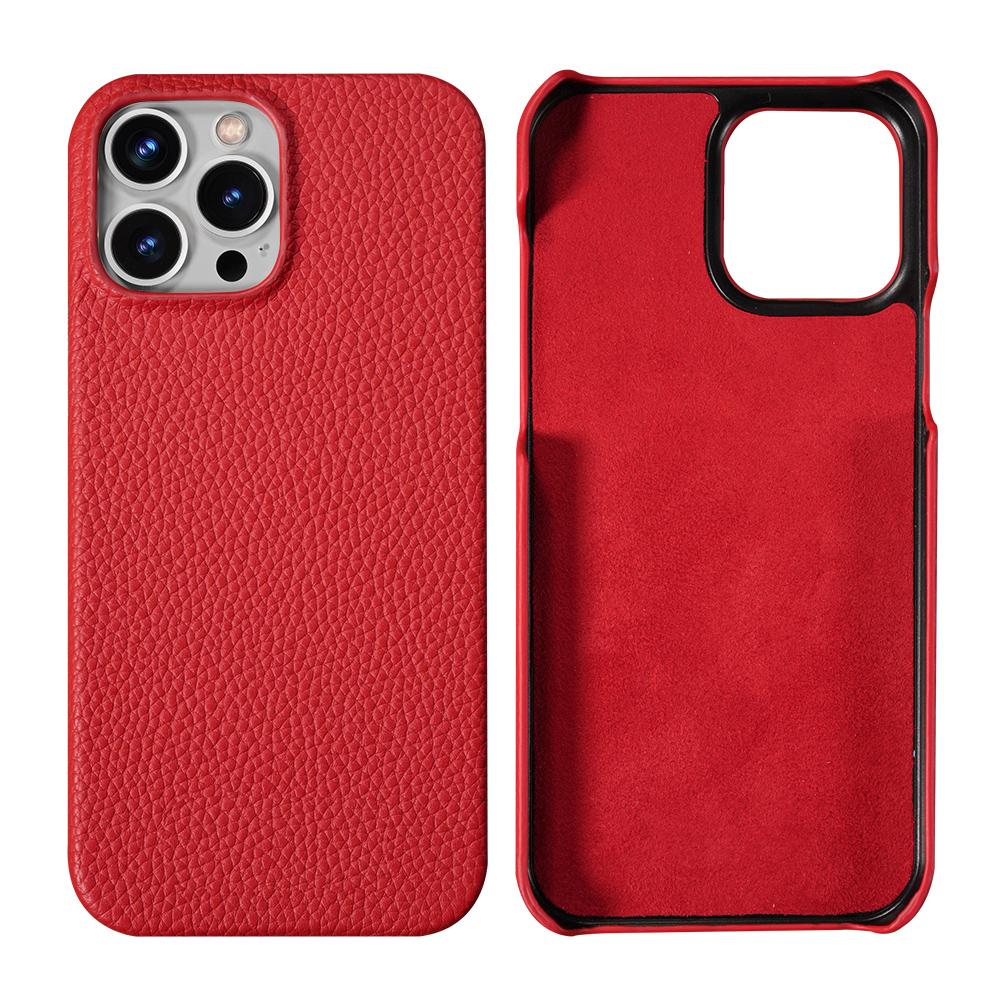 Clearance Sale  Lychee Genuine Cowhide Leather Phone Case for iPhone 13 Pro Max 13Pro 13 Mini Shockproof Back Cover