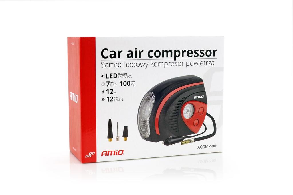 Car Compressor Pump 12V Led Acomp-08 Amio-02182