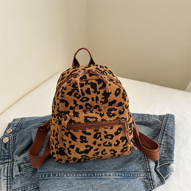 

Леопардовый принт новая высококлассная универсальная наплечная женская сумка рюкзак многоцелевая большая вместимость сумка-мессенджер маленький рюкзак 22*21*10cm темно-коричневого