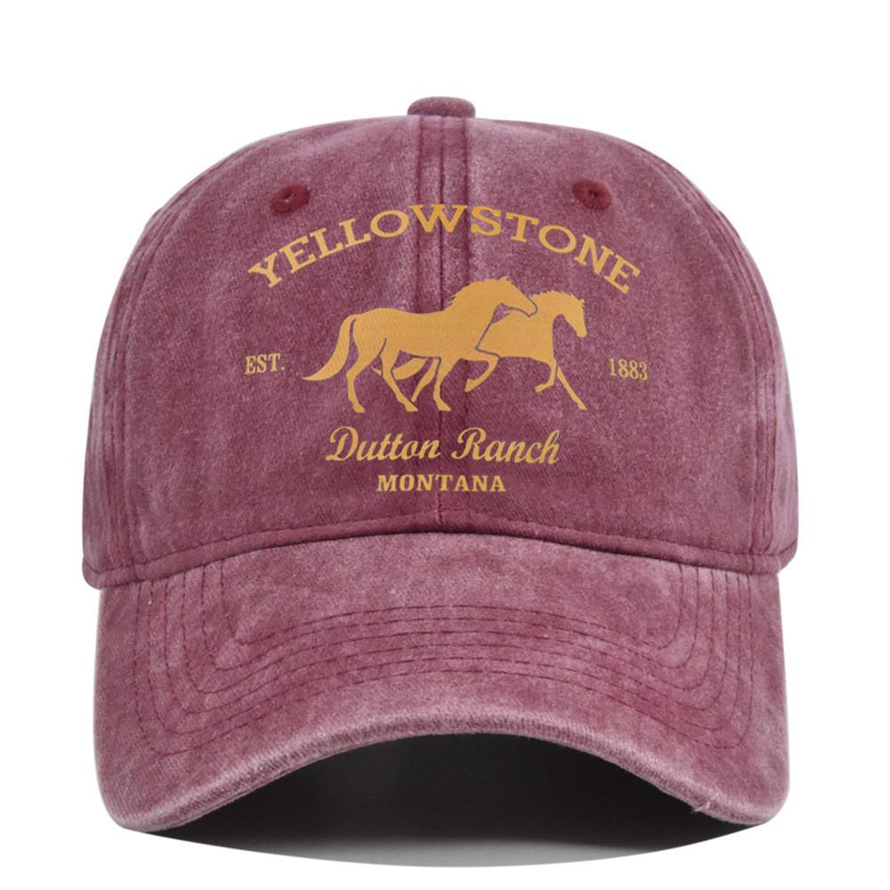 Customizable Yellowstone Duck Tongue Cap Yellow Baseball Cap With Graffiti Pattern Color Options Red