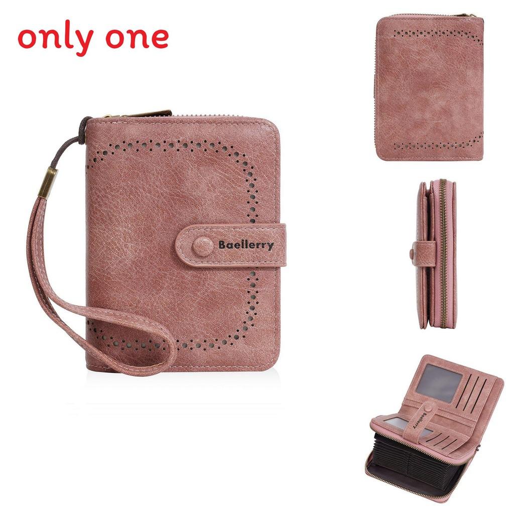 Pu Leather Womens Wallet Card Holder With Antitheft Design For Daily Use