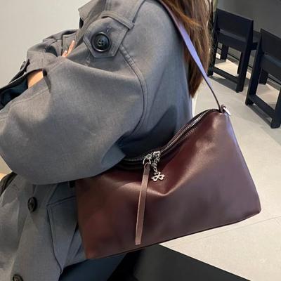 The First Layer of Cowhide Single Shoulder Women's Bag Large Capacity Crossbody Ladies Fashion Beautiful Simple All-in-one Bag