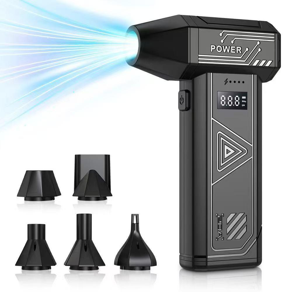 Portable Wireless Hair Dryer with Magnetic Nozzle and Aluminum Alloy Dust Blower