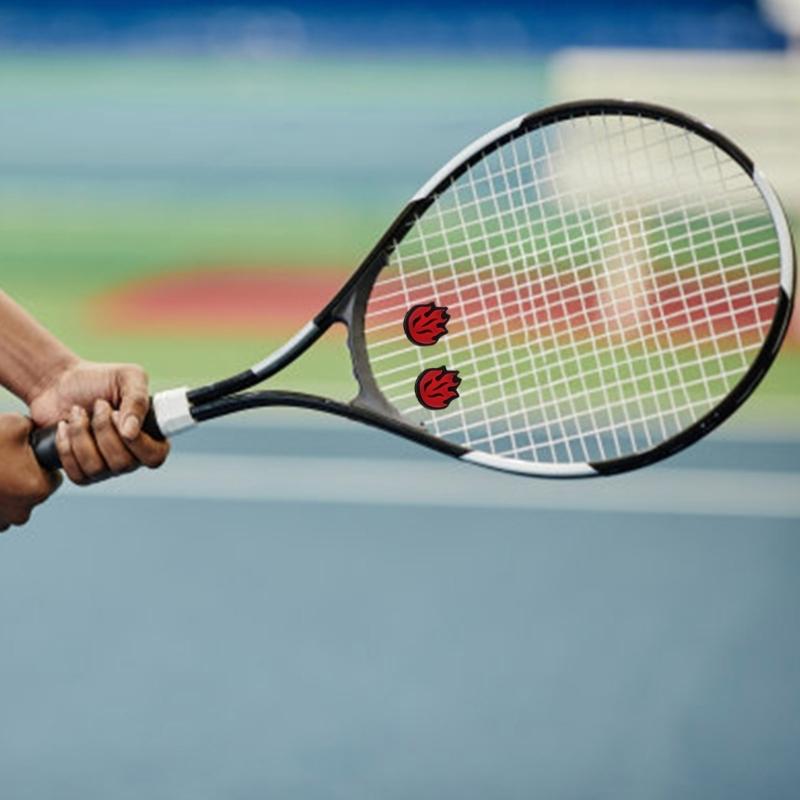 2Pcs Tennis Vibration Dampener Silicone Racquet Shock Absorbers Flame Shape Tennis Racket Dampeners Tennis Accessories