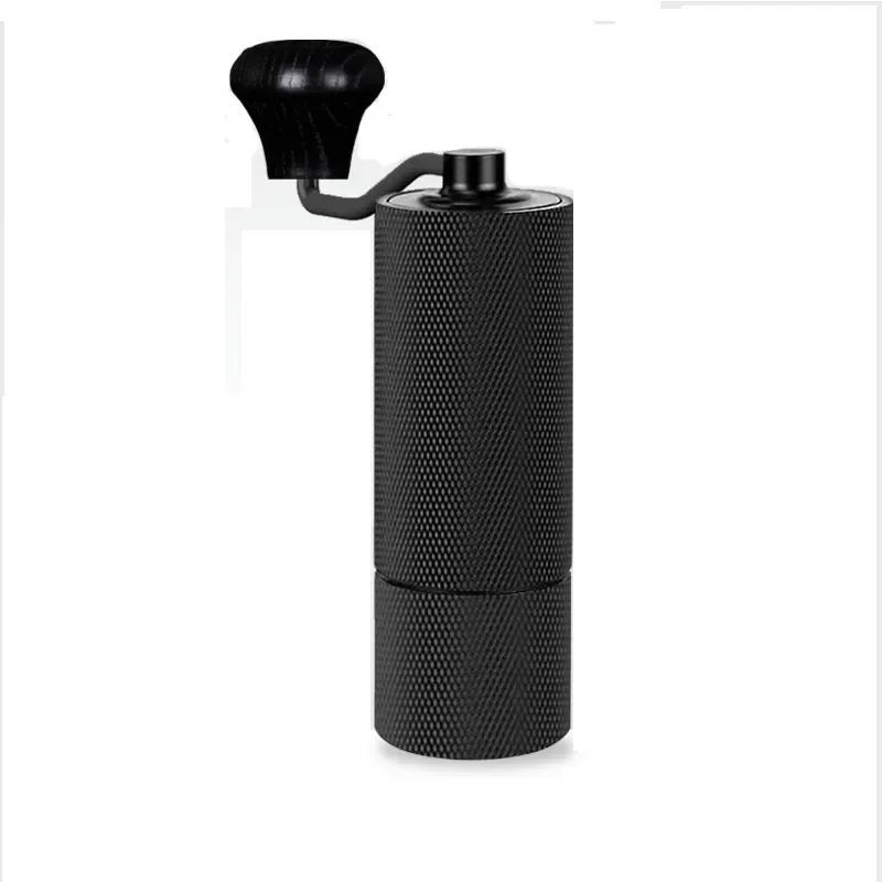 

2025 Hot Upgrade Manual CNC Coffee Grinder Burr Inside High Quality Handle Design Portable Hand Grinder With Double Bearing Adju