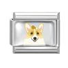 Cute Animal Series Dragonfly Flower Cat Corgi Dog Italian Charm Links Fit 9MM Stainless Steel Bracelet DIY Jewelry Making Gift