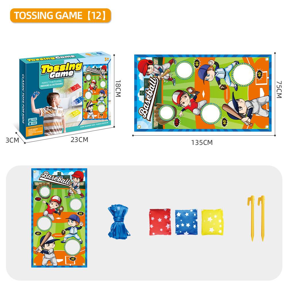 

Семейная интерактивная игра для родителей и детей, самодельная, игрушка для метания мешочков с песком Baseball Target