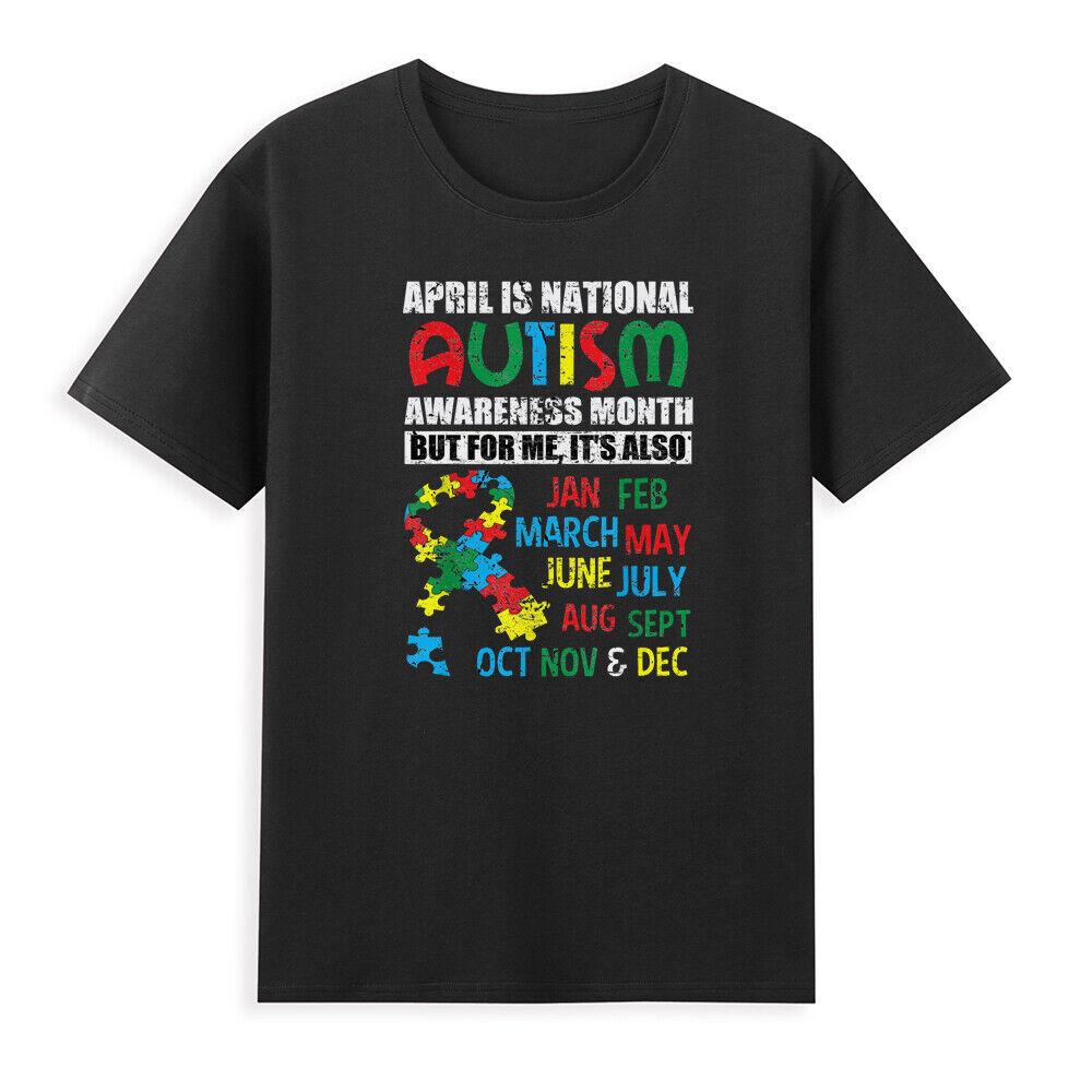 April Is National Autism Awareness Month Funny Saying Gift Vintage Unisexs Tshirt S