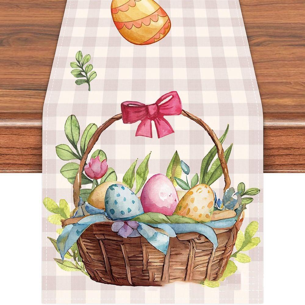 Leinen Ostertischdecke Ei Hase Platzset Neu Frohe Ostern Tischläufer Küche