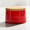 Ceramic Tea Canister with Bamboo Lid Airtight Tea Herb Storage Jar 20g Capacity Spice Box Case Organizer for Coffee Beans Cosmetics