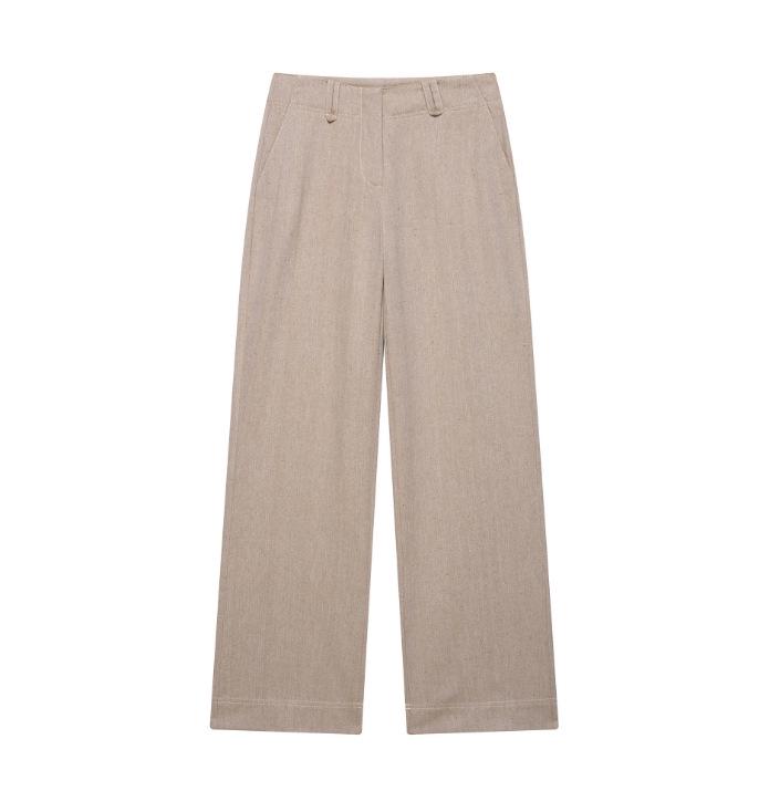 

Winter 2025 Women s European-American Style Twill Zipper Jacket and Straight-Leg Pants Set Extra Small