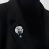 Glitrende Rose Brosje High-end Dame Utsøkt Brosje High-end Følelse Nisje og Lett Luksus Nål Tilbehør