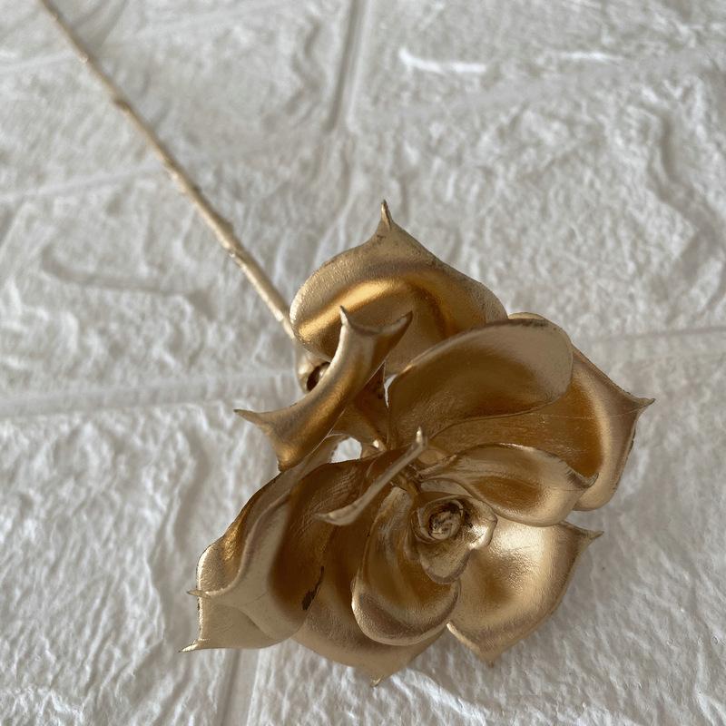 

Artificial Golden Eucalyptus Hydrangea Fan Leaf Fake Flower Wedding Photography Home Hotel Ginkgo Leaves Plant Accessories Decor