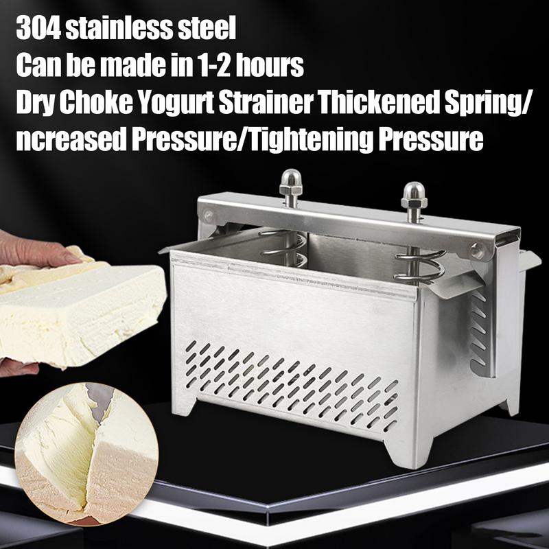 DIY Tofues Press Mold Homemade Stainless Steel Presser with Drain Hole Soybean Curd Tofus Making Mold Kitchen Cooking Gadgets